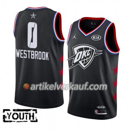 NBA Oklahoma City Thunder Trikot Russell Westbrook 0 2019 All-Star Jordan Brand Schwarz Swingman - Kinder